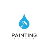 Brush and paint  color with minimalist design style. Creative concept of paint design vector