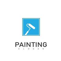 Brush and paint  color with minimalist design style. Creative concept of paint design vector