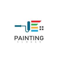 Brush and paint  color with minimalist design style. Creative concept of paint design vector