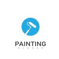 Brush and paint  color with minimalist design style. Creative concept of paint design vector