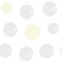 Cute minimal abstract yellow and gray seamless vector pattern background illustration with cirlces