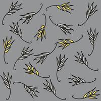 Cute seamless vector pattern backround illustration with branches with leaves