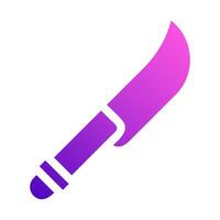 cuchillo icono sólido estilo degradado púrpura rosado color militar ilustración vector Ejército elemento y símbolo Perfecto.