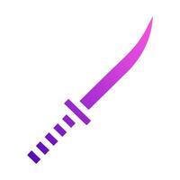 sword icon solid style gradient purple pink colour military illustration vector army element and symbol perfect.