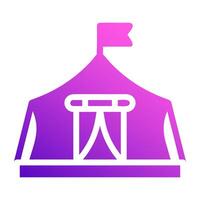 tent icon solid style gradient purple pink colour military illustration vector army element and symbol perfect.