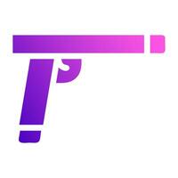 gun icon solid style gradient purple pink colour military illustration vector army element and symbol perfect.