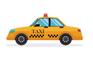 amarillo Taxi coche. Servicio transporte png