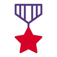 medal icon duotone style duotone red purple colour military illustration vector army element and symbol perfect.