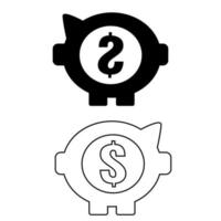 Money icon vector set. finance illustration sign collection. banking symbol.