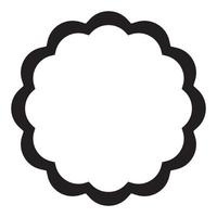 Wavy frame vector icon design. Flat icon.