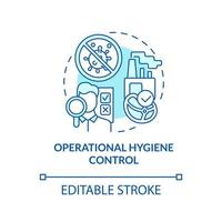 Operational hygiene control turquoise concept icon. Planning approach to HACCP abstract idea thin line illustration. Isolated outline drawing. Editable stroke vector