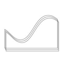 Vector Monoline Wave Abstract Shape