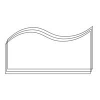 Vector Monoline Wave Abstract Shape