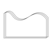 Vector Monoline Wave Abstract Shape