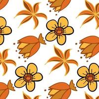 Pattern about gardening. Vector illustration of color flawers. Gardener, gardening banner