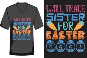 Happy Easter T-shirt Design Vector