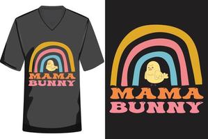 Happy Easter Retro T-shirt Design Vector