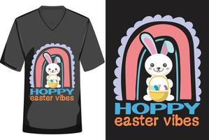 Happy Easter Retro T-shirt Design Vector