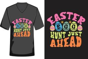 Happy Easter Retro T-shirt Design Vector