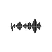 Radio Wave vector icon. Monochrome simple sound wave illustration sign. signal symbol or logo.