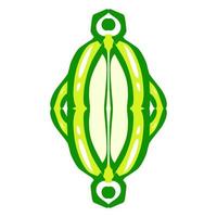 Illustration of a green lantern with a yellow flame on the theme of Ramadan, Eid al-Fitr and Eid al-Adha vector