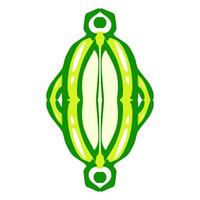Illustration of a green lantern with a yellow flame on the theme of Ramadan, Eid al-Fitr and Eid al-Adha vector
