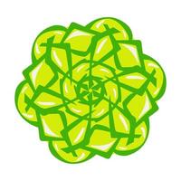 Illustration of a green lantern with a yellow flame on the theme of Ramadan, Eid al-Fitr and Eid al-Adha vector