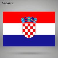 Croacia sencillo bandera aislado . vector ilustración