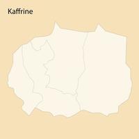 alto calidad mapa de kaffrine es un región de Senegal, vector