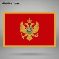 montenegro sencillo bandera aislado . vector ilustración