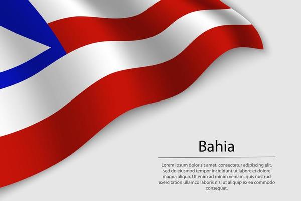 Wave flag of Bahia is a state of Brazi