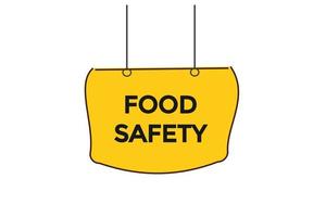 food safety vectors.sign label bubble speech food safety vector