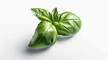 Basil leaf white background, generativa AI, photo