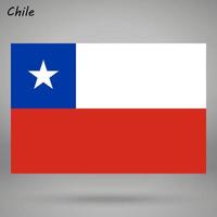 Chile simple flag isolated . Vector illustration