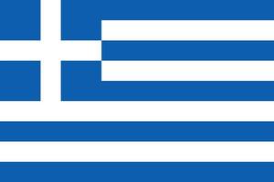 Grecia sencillo bandera correcto tamaño, proporción, colores. vector