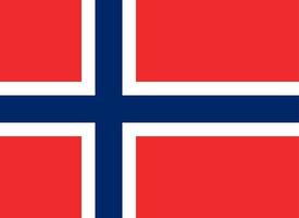 Norway Simple flag Correct size, proportion, colors. vector
