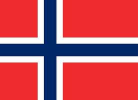 Noruega sencillo bandera correcto tamaño, proporción, colores. vector