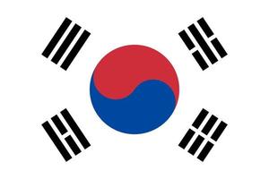 Simple map South Korea vector