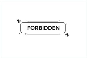 forbidden vectors.sign label bubble speech forbidden vector