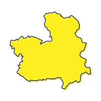 Simple outline map of Castilla-La Mancha is a region of Spain vector