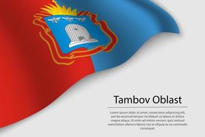 Wave flag of Tambov Oblast is a region of Russia vector