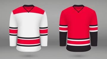 Shirt template forice hockey jersey vector