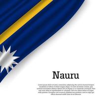 waving flag of Nauru vector