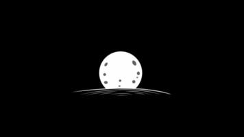 Karikatur Mond Symbol Schleife Animation Video transparent Hintergrund mit Alpha Kanal.