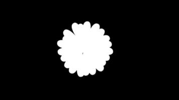 flower blossom icon loop Animation video transparent background with alpha channel