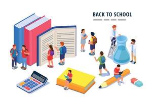 School Items Children Composition vector