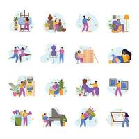 Creative People Flat Collection vector