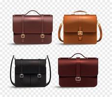 Male Leather Bags Set vector