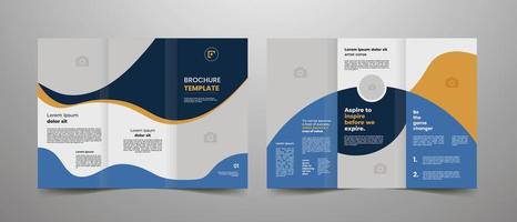 creative corporate business trifold brochure template with modern layout design a4 vector illustrator.