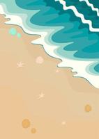 Seaside summer beach vector illustration